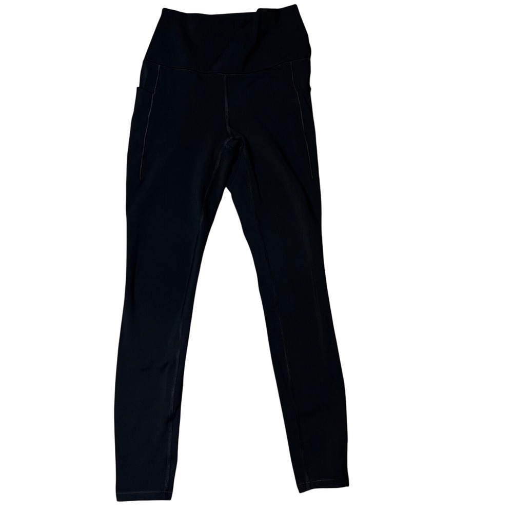 Spyder Active Womens XS Black High Waisted Athletic Leggings with Pockets